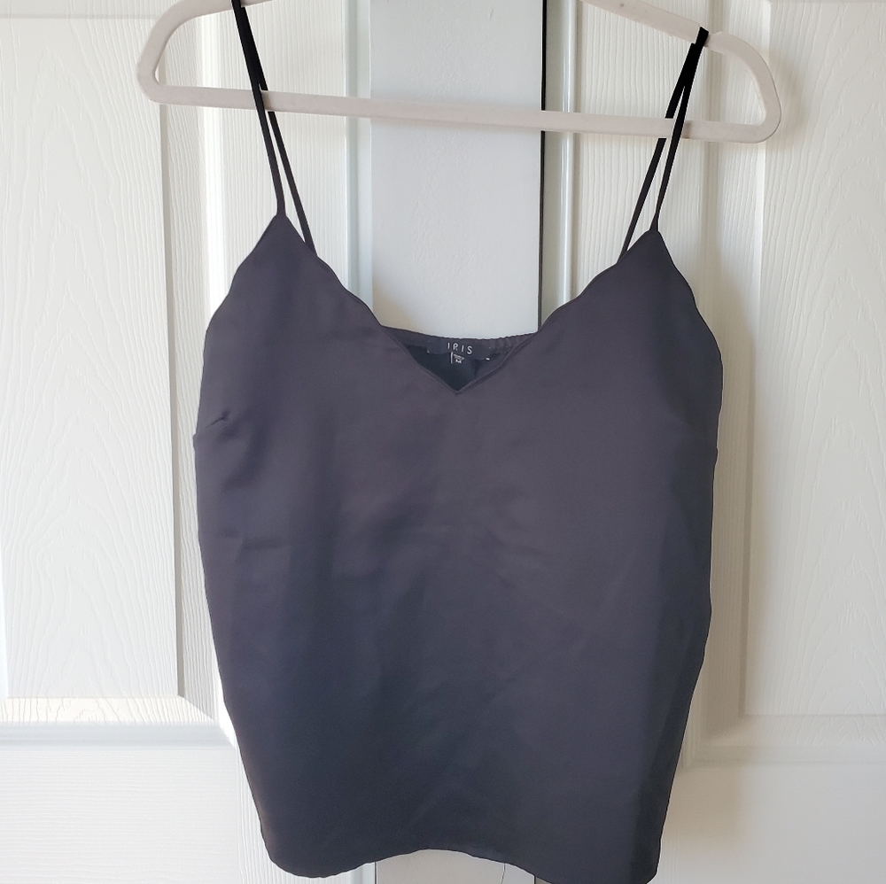 Black satin cami top size M